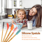 5pc Mini Silicone and Bamboo Utensils Set Nonstick Cookware V915-KU0200