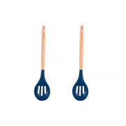 2pcs Beechwood & silicone slotted spoon navy V915-KU0250X2