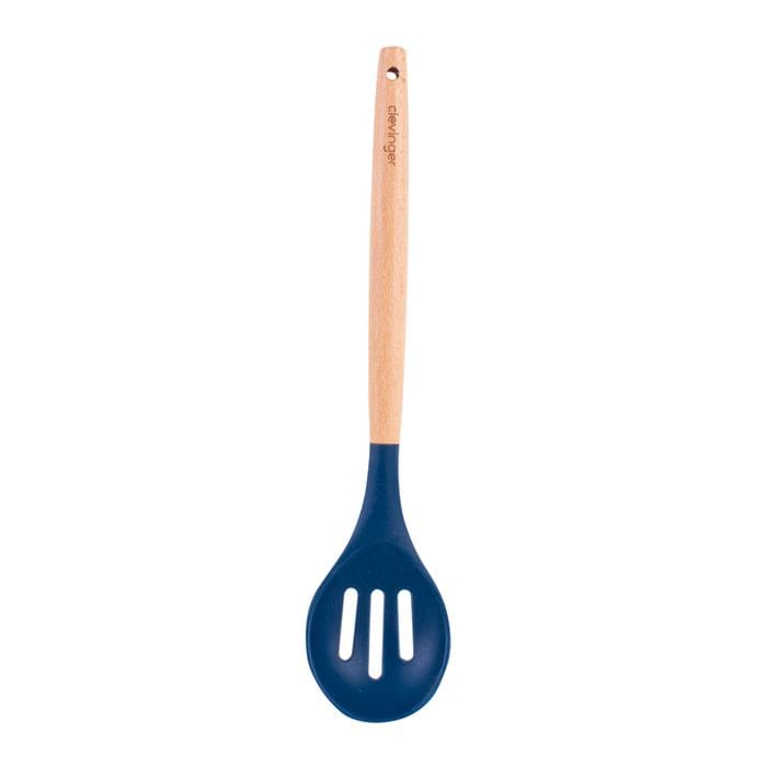 2pcs Beechwood & silicone slotted spoon navy V915-KU0250X2