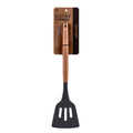Beechwood & silicone slotted turner charcoal V915-KU0252