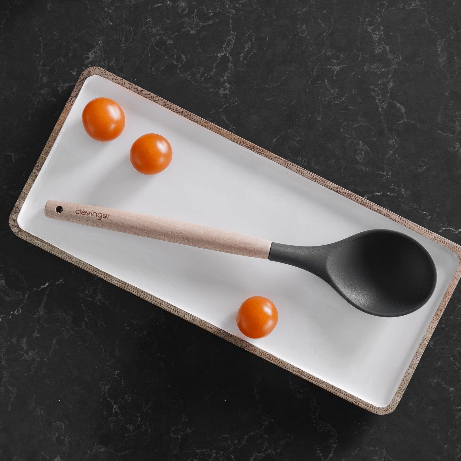 Beechwood & silicone spoon charcoal V915-KU0254