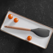 2pcs Beechwood & silicone spatula charcoal V915-KU0255X2