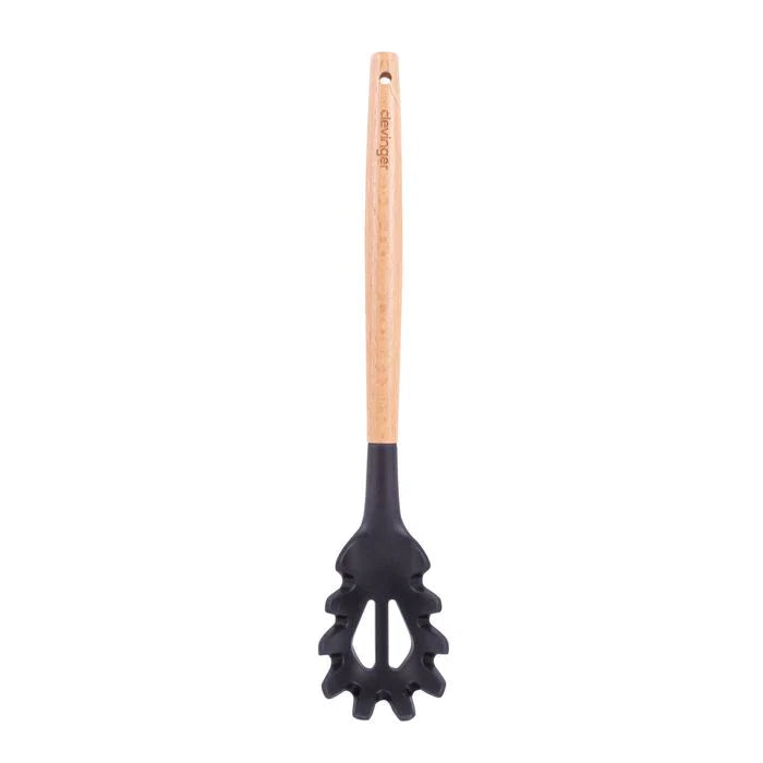 Beechwood & silicone pasta spoon charcoal V915-KU0256