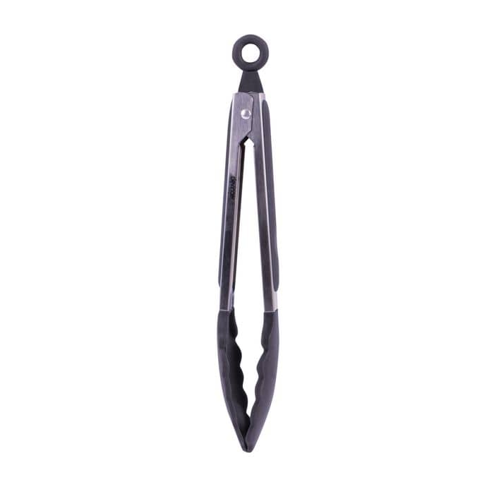 Stainless steel & silicone tongs charcoal V915-KU0258