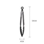 Stainless steel & silicone tongs charcoal V915-KU0258