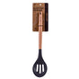 Beechwood & silicone slotted spoon charcoal V915-KU0261
