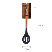 Beechwood & silicone slotted spoon charcoal V915-KU0261