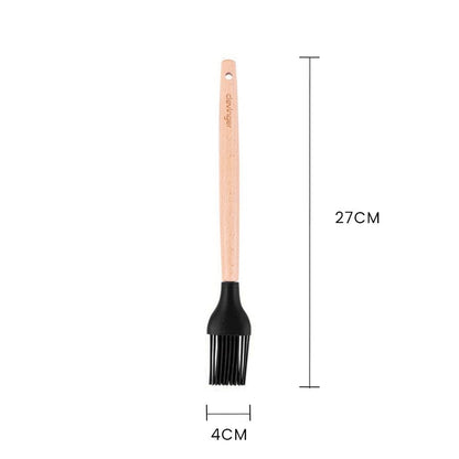 Beechwood & silicone basting brush charcoal V915-KU0262