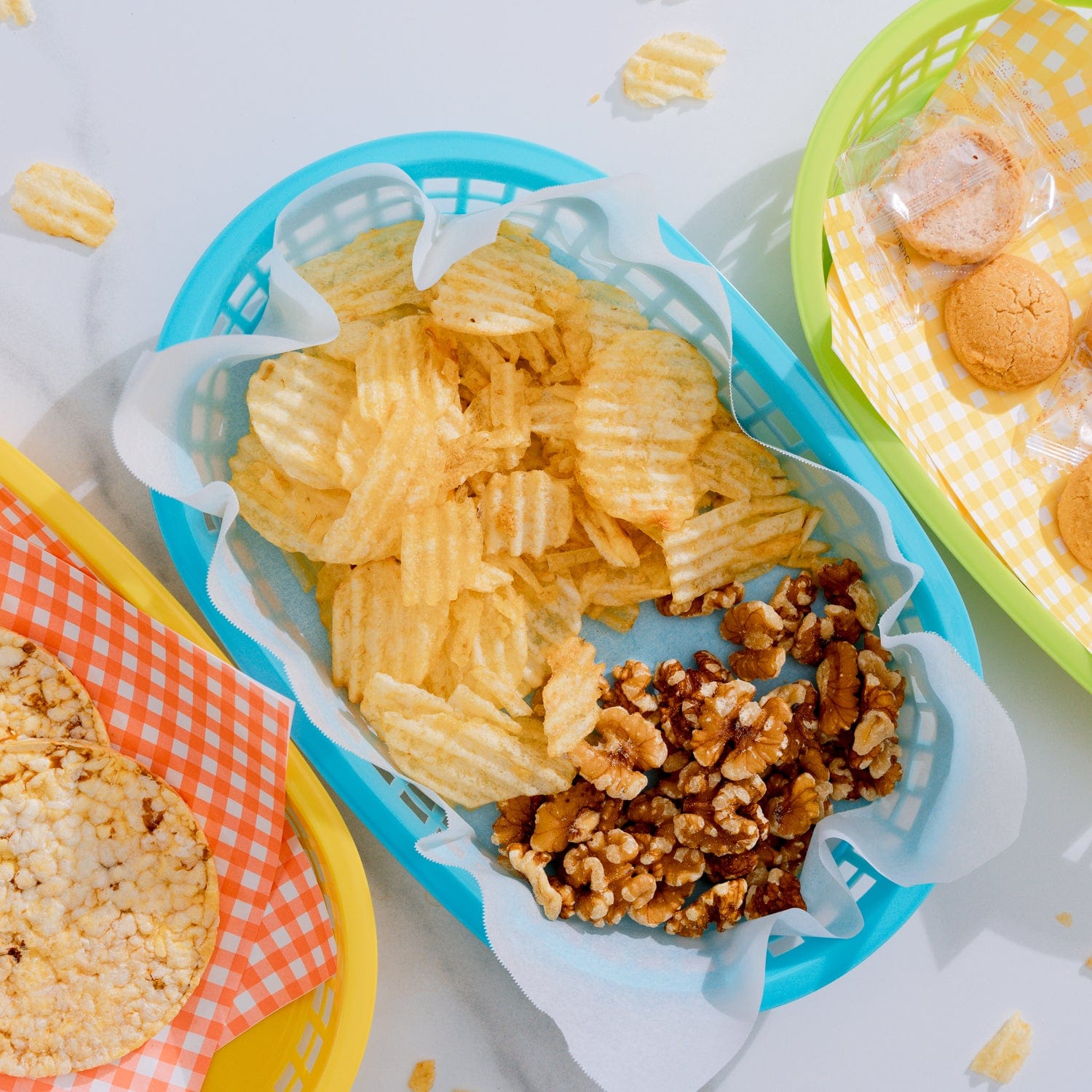 Cook Easy Set of 3 Oval Plastic Snack Baskets V915-KU0280