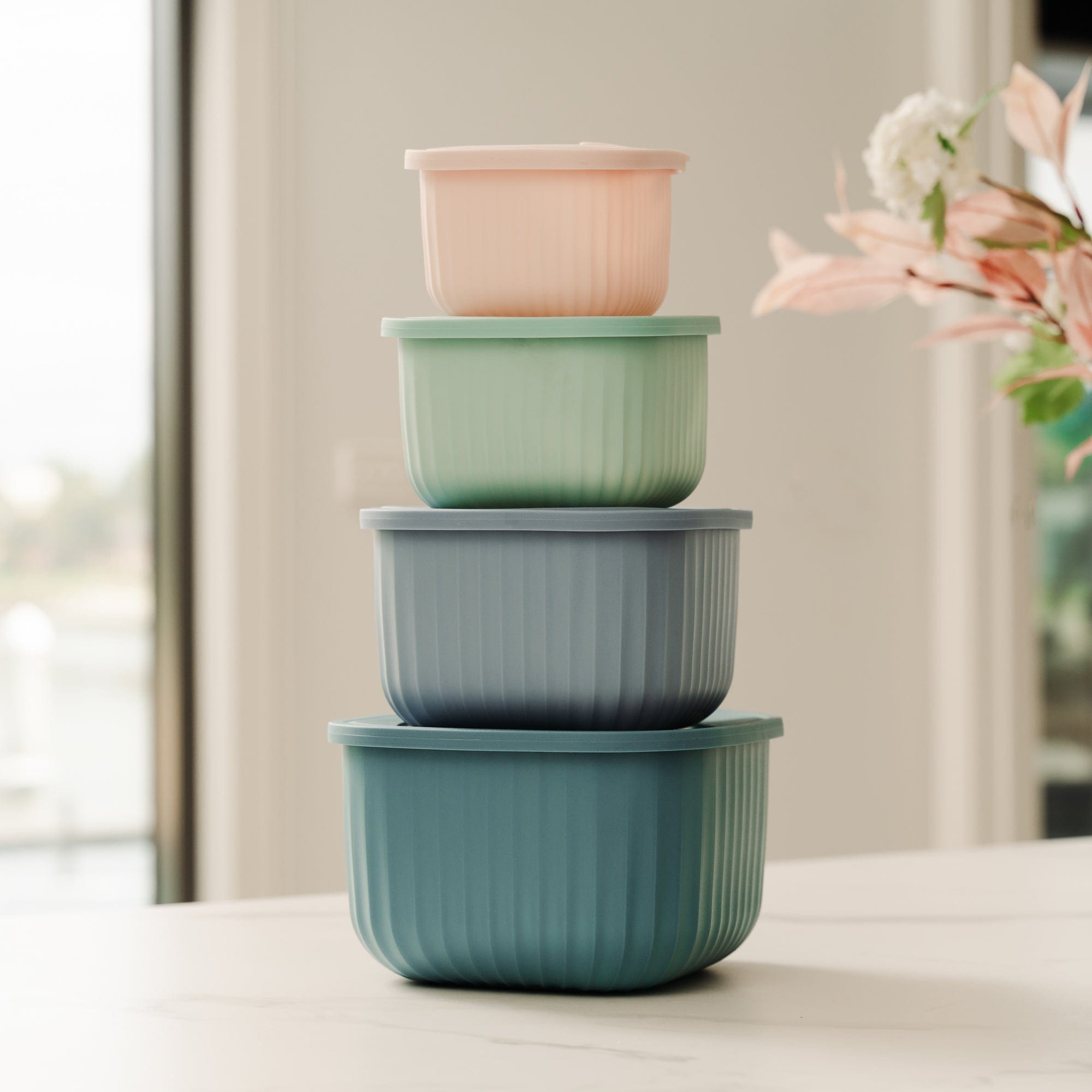 Cook Easy 4PC Square Nested Food Storage Set V915-KU0317