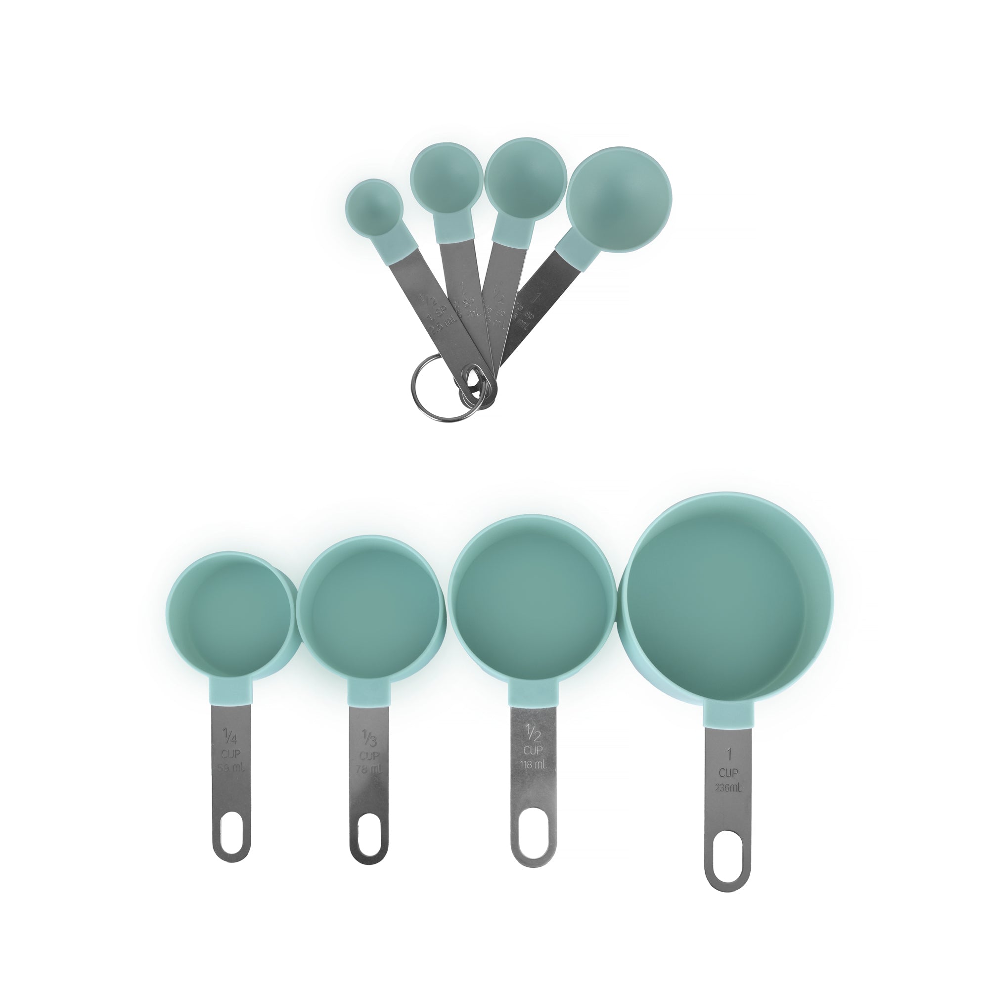 Stackable 4 Measuring Cup Set & 4 Spoon Set V915-KU0320