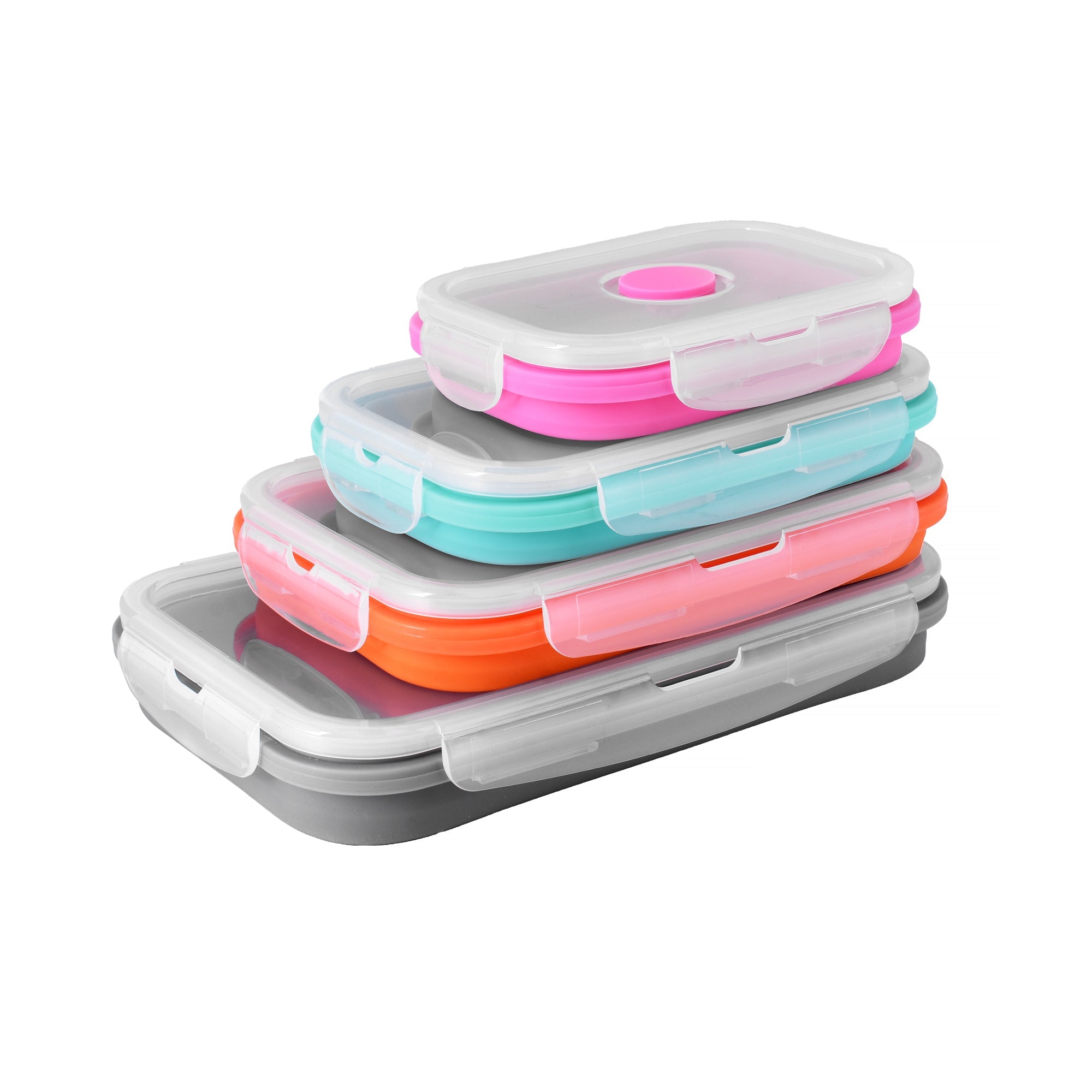 Cook Easy Set of 4 Collapsible Silicone Storage Container V915-KU0323