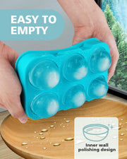 Easy Pop Silicone 6 Sphere Ice Cube Tray V915-KU0324
