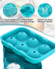 Easy Pop Silicone 6 Sphere Ice Cube Tray V915-KU0324