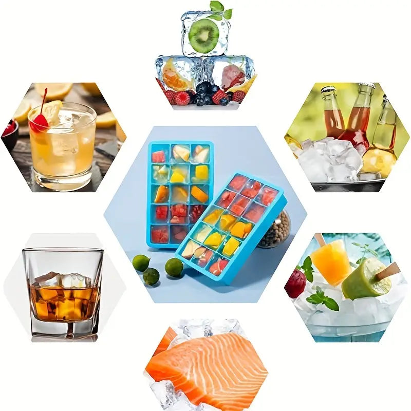 15 Grids Silicone Ice Tray Cube Molds V915-KU0325