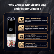 2 Pcs Gravity Sensor Electric Salt and Pepper Spice Grinder V915-KU0337X2