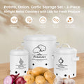 3 pcs Galvanised Iron Fruit Vegetable Storage Tins V915-KU0338