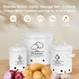 3 pcs Galvanised Iron Fruit Vegetable Storage Tins V915-KU0338