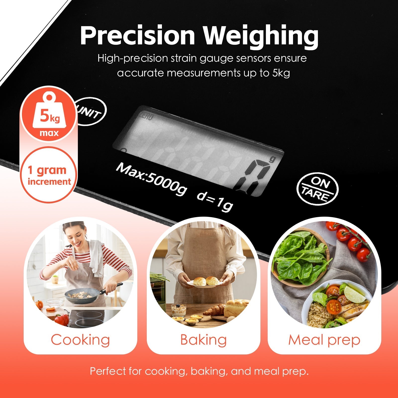 5KG Digital Glass Kitchen Scale V915-KU0339