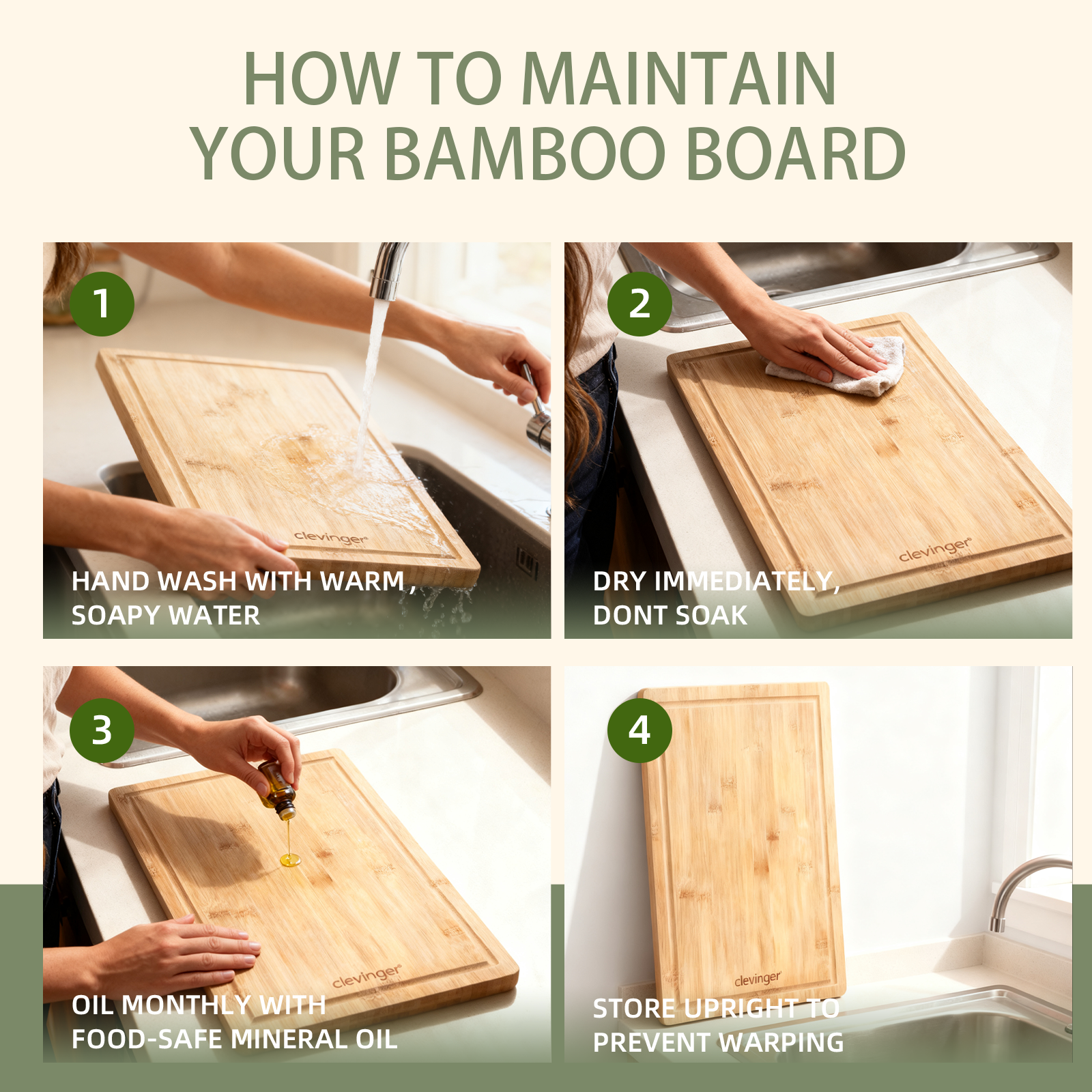 3 Pcs Bamboo Cutting Board V915-KU0370