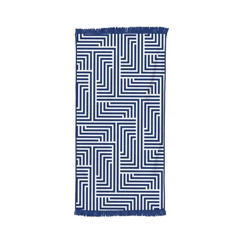 Rectangular Quick Dry Beach Towel with Tassel V915-LD0001-BL