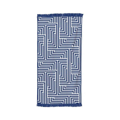 Rectangular Quick Dry Beach Towel with Tassel V915-LD0001-BL