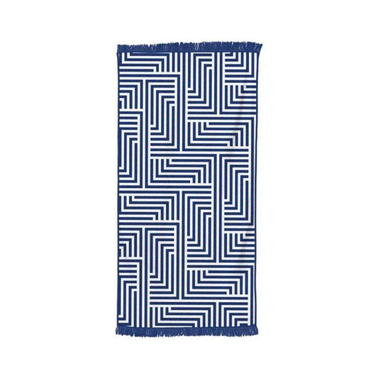 Rectangular Quick Dry Beach Towel with Tassel V915-LD0001-BL