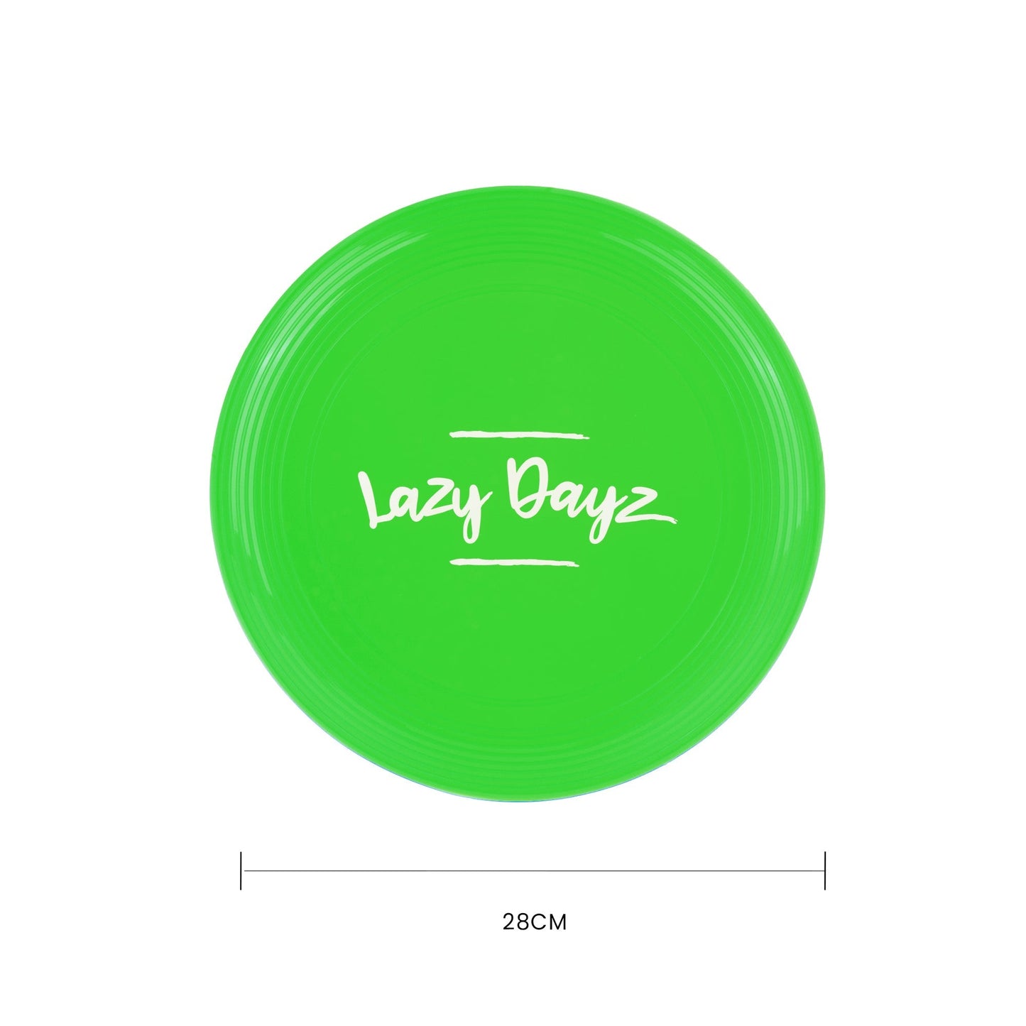 28cm Lazy Dayz Jumbo Neon Beach Frisbee - Green V915-LD0019-GR