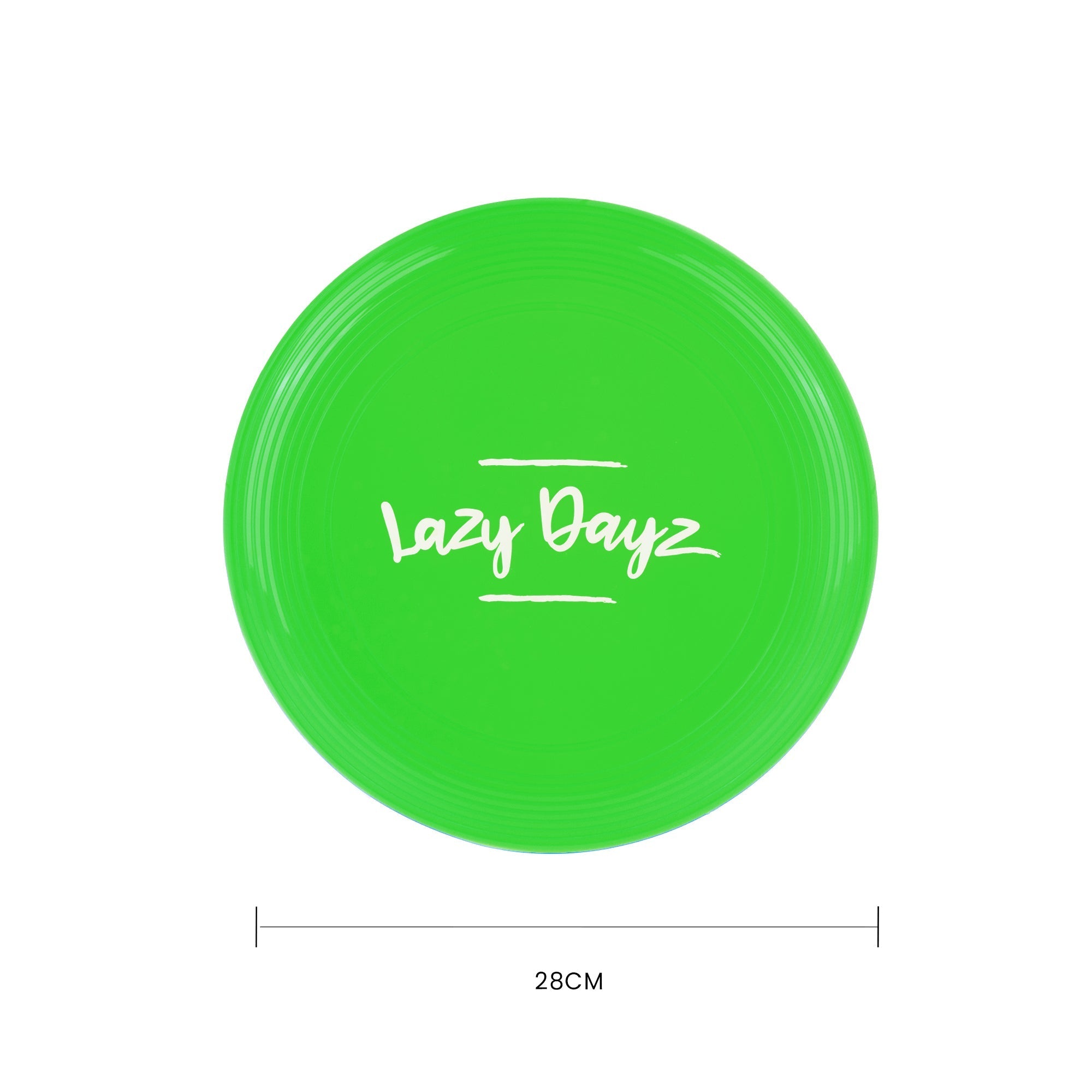 28cm Lazy Dayz Jumbo Neon Beach Frisbee - Green V915-LD0019-GR