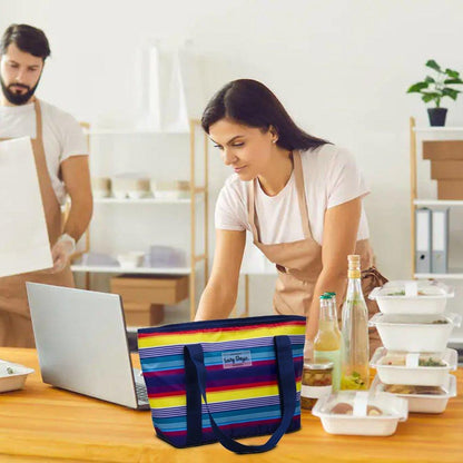 6L Food Safe Insulated Jumbo Cooler Tote - Makena - Makena V915-LD0028-BL