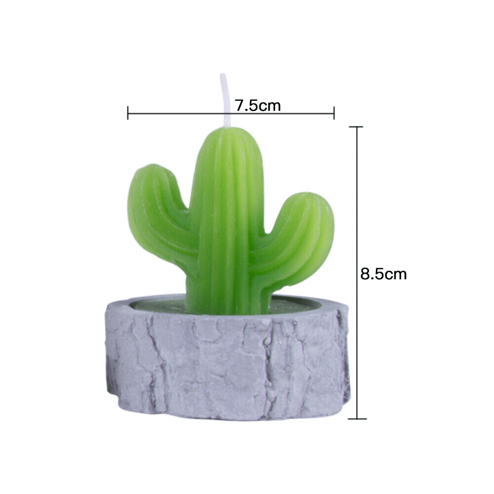 4Pcs/set Simulation Plant Cactus Candle Tea Light Home Decor Table Tealight Mini V915-LD0045X4