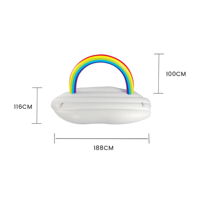Lazy Dayz Inflatable Rainbow Cloud Float 185cm V915-LD0067