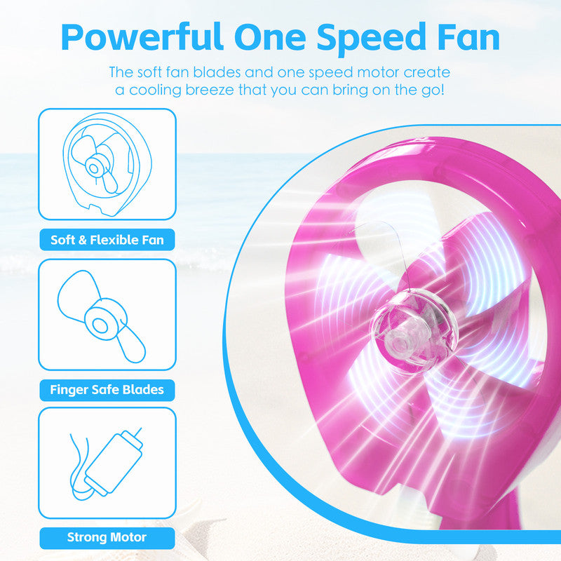 Lazy Dayz Water Spray Fan - Pink V915-LD0078-PK