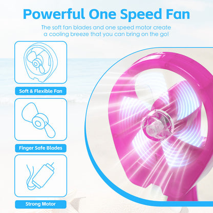 Lazy Dayz Water Spray Fan - Pink V915-LD0078-PK