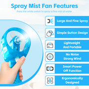 Lazy Dayz Water Spray Fan - Pink V915-LD0078-PK