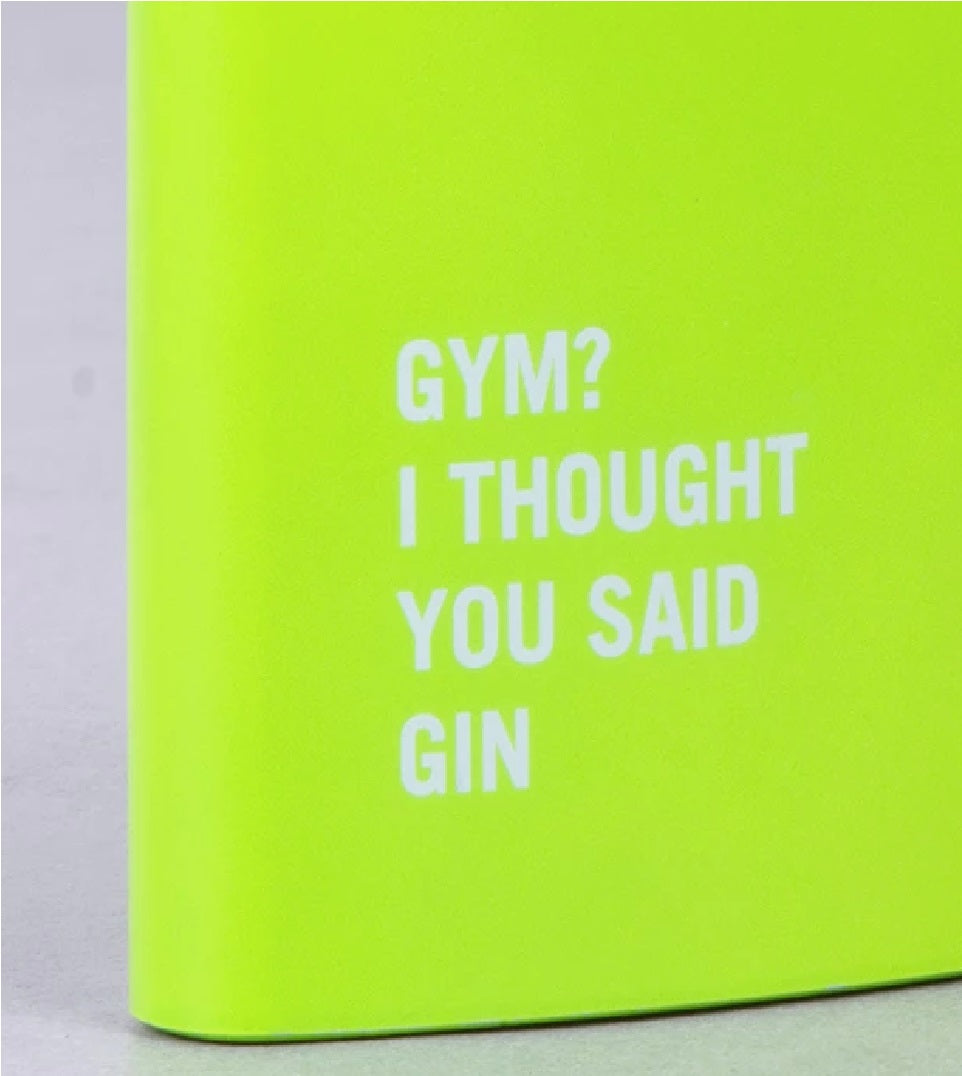 175ml Stainless Steel Hip Flask w Funny Quotes-Green V915-LD0084-GE