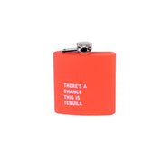 175ml Stainless Steel Hip Flask w Funny Quotes - Peach V915-LD0084-PEACH