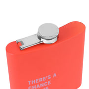 175ml Stainless Steel Hip Flask w Funny Quotes - Peach V915-LD0084-PEACH