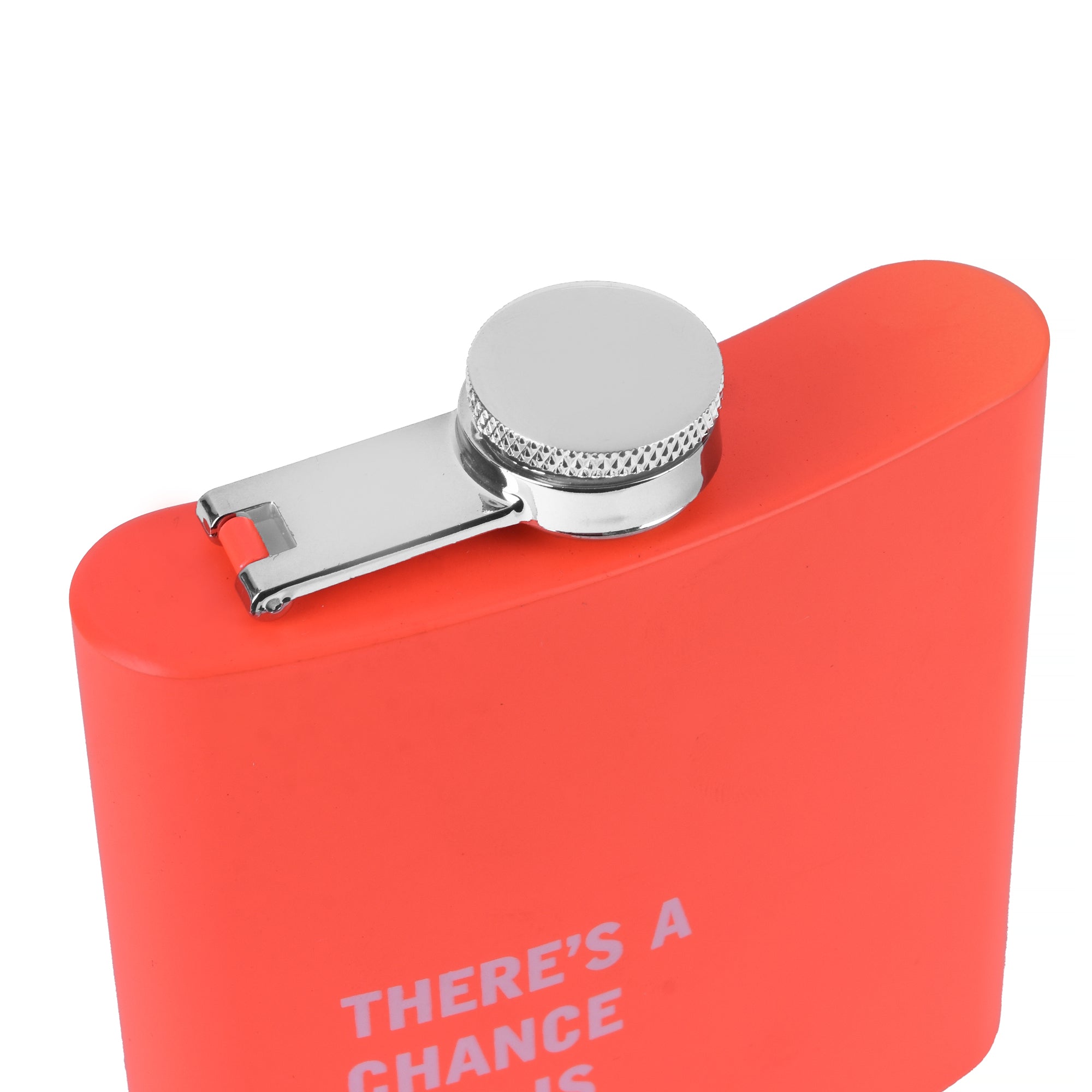 175ml Stainless Steel Hip Flask w Funny Quotes - Peach V915-LD0084-PEACH