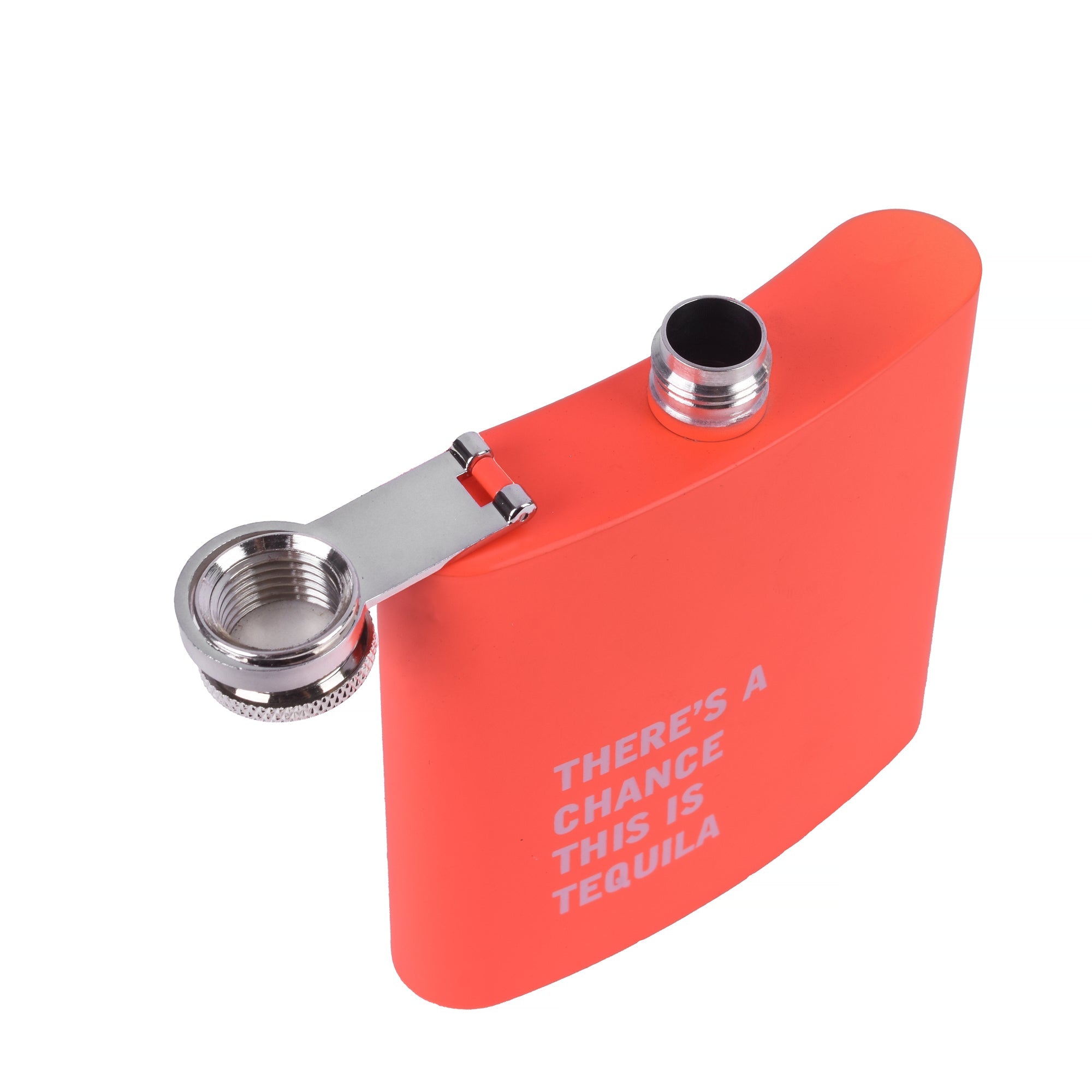 175ml Stainless Steel Hip Flask w Funny Quotes - Peach V915-LD0084-PEACH