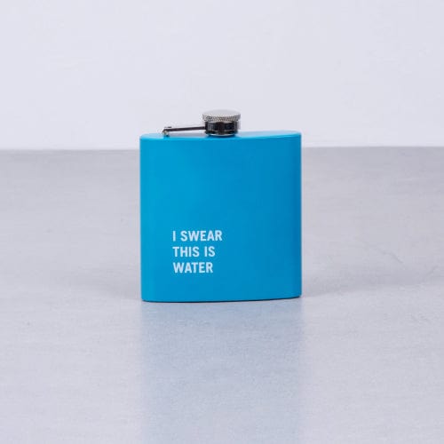 2 Pcs Stainless Steel Hip Flask (175 ml Each) - Funny Quotes, 4 Super-Bright Colours V915-LD0084-PK-LD0084-BL