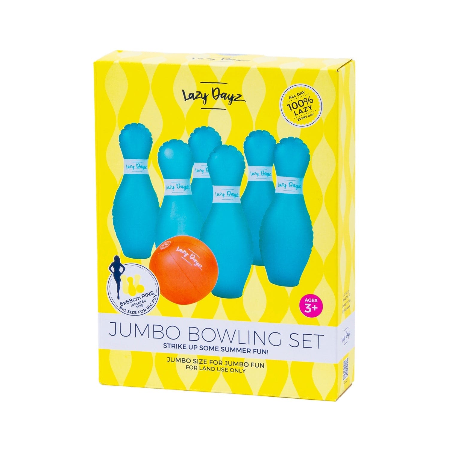 7 Pcs Lazy Dayz Pool Beach Inflatable Bowling Set Toy V915-LD0087