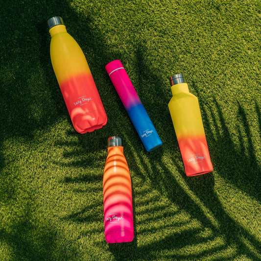 Lazy Dayz Jumbo Drink Bottle 1L - Orange Pink Ombre V915-LD0104-OP