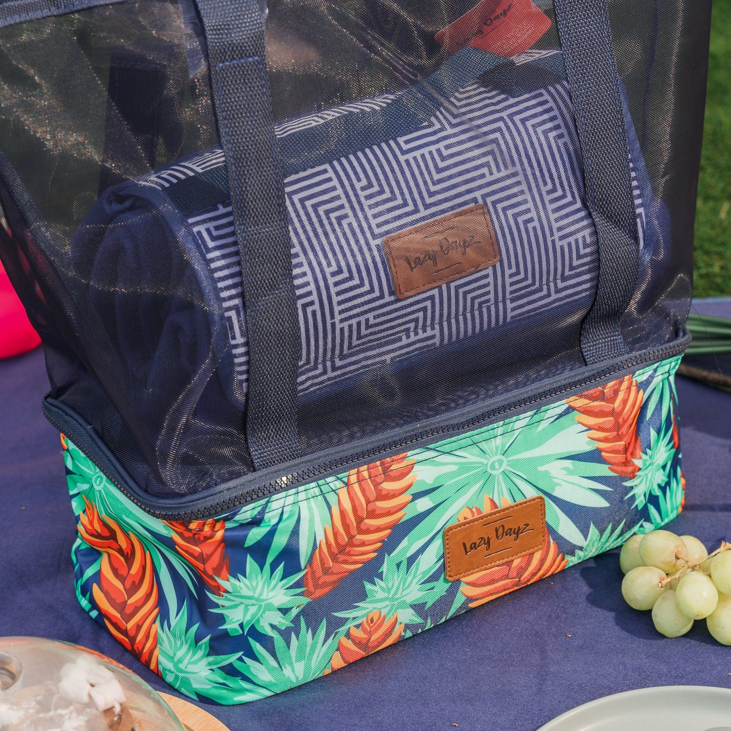 Lazy Dayz Insulated Cooler Tote - Mossman V915-LD0116-MO