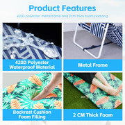 Lazy Dayz Fold Up Beach Lounger - Mossman V915-LD0121-MO