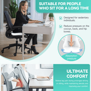 Memory Foam Lumbar Back Support Cushion Seat Set V915-(MB0001+MB0002)
