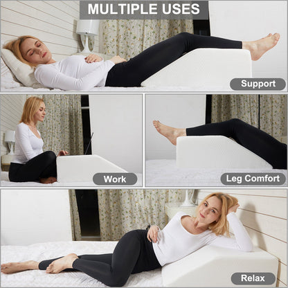 Memory Foam Bed Wedge Leg Support Elevation Pillow V915-MB0005