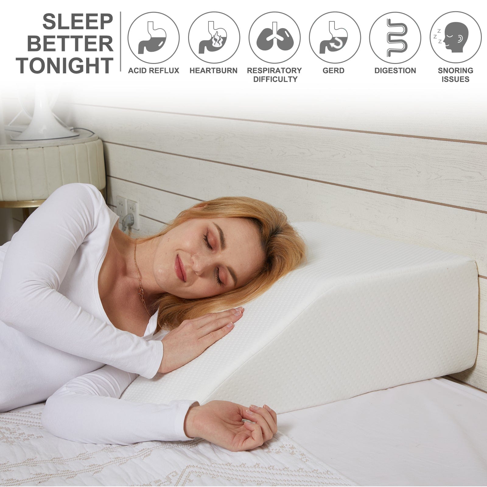 Memory Foam Bed Wedge Leg Support Elevation Pillow V915-MB0005