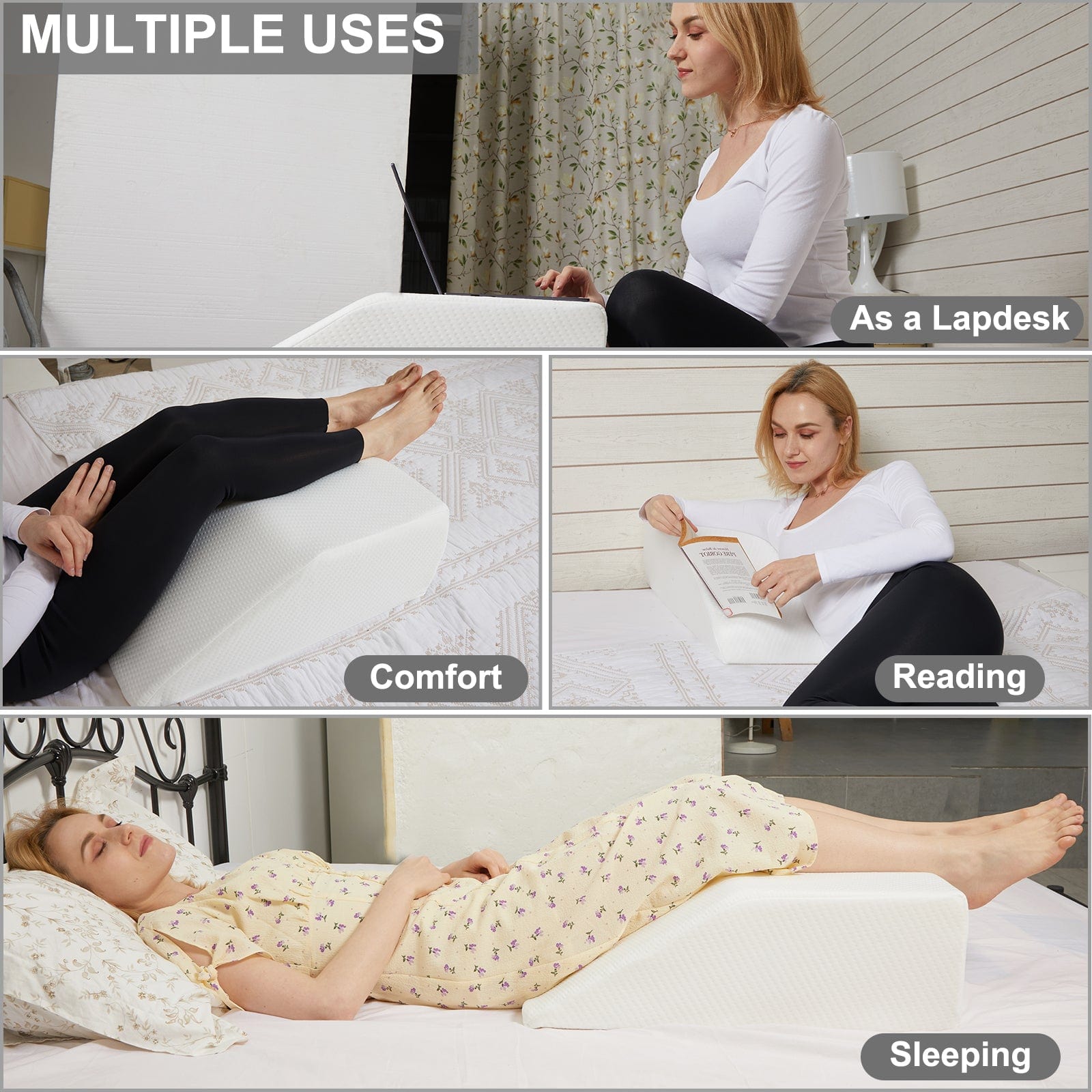 Memory Foam Bed Wedge Leg Support Elevation Pillow V915-MB0005