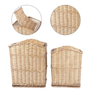 2 Piece Wicker Storage Baskets With Lid Set V915-MB0060